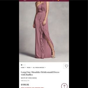 David’s Bridal Vera Wang Dress (Chiffon)